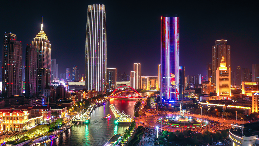 今夜天津全城点靓祝福百年璀璨津门