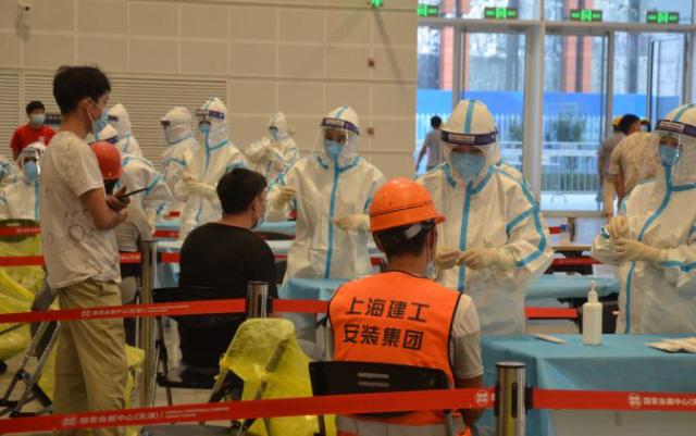 图片新闻国家会展中心天津开启全员核酸筛查